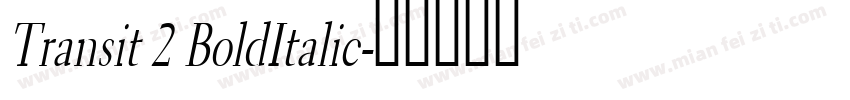 Transit 2 BoldItalic字体转换